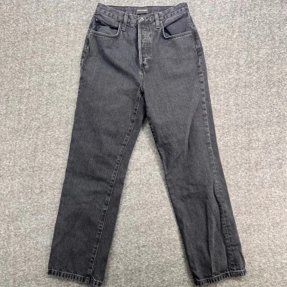 Favorite Daughter The Otto High Rise Boyfriend Ankle Jeans Asphalt Black Size 26